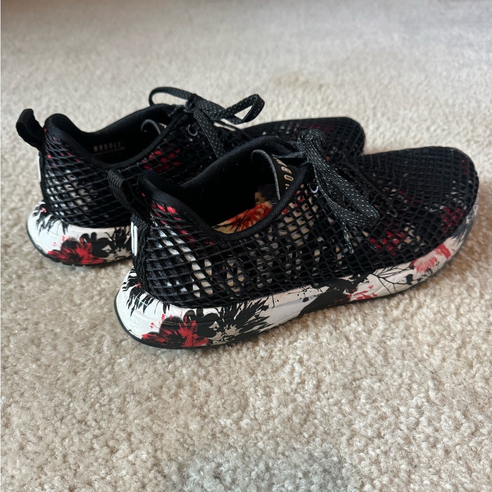 Nobull Black and Floral Mesh Sneakers